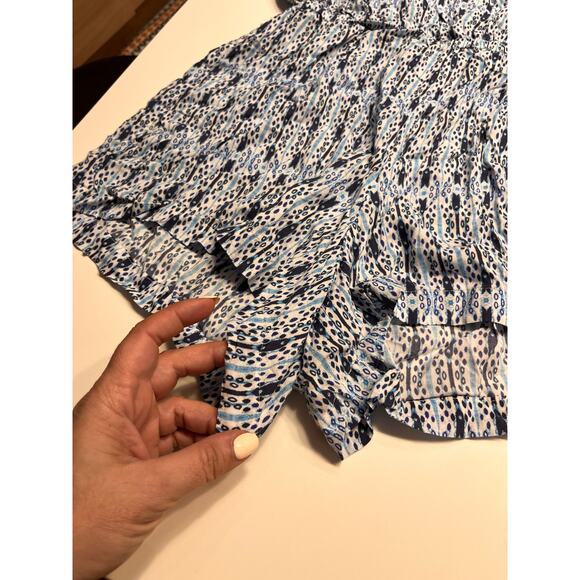 Seafolly Women's Blue Geometric Boho Tassels V-Neck Playsuit Romper Size Small - Picture 8 of 10